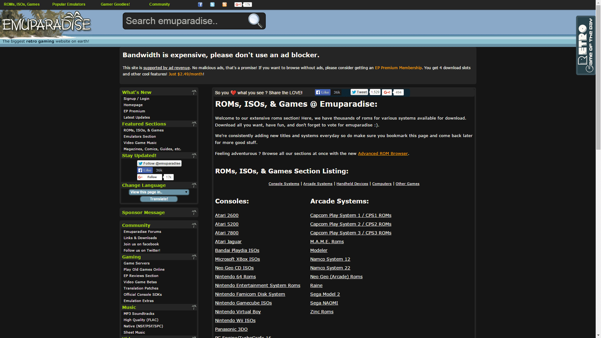 Emuparadise.me Dark Theme