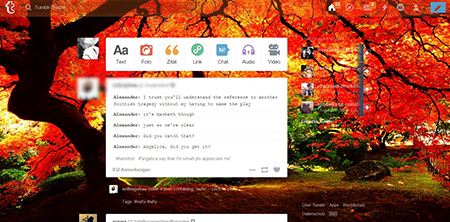 Autumn Tumblr Dashboard theme 3