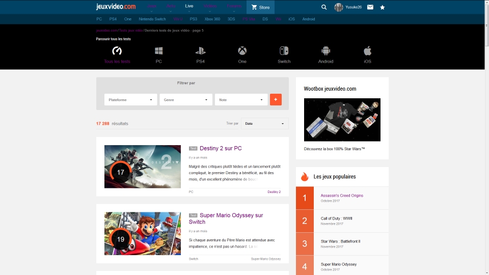 Jeuxvideo.com (JVC) - Liens visités en violet