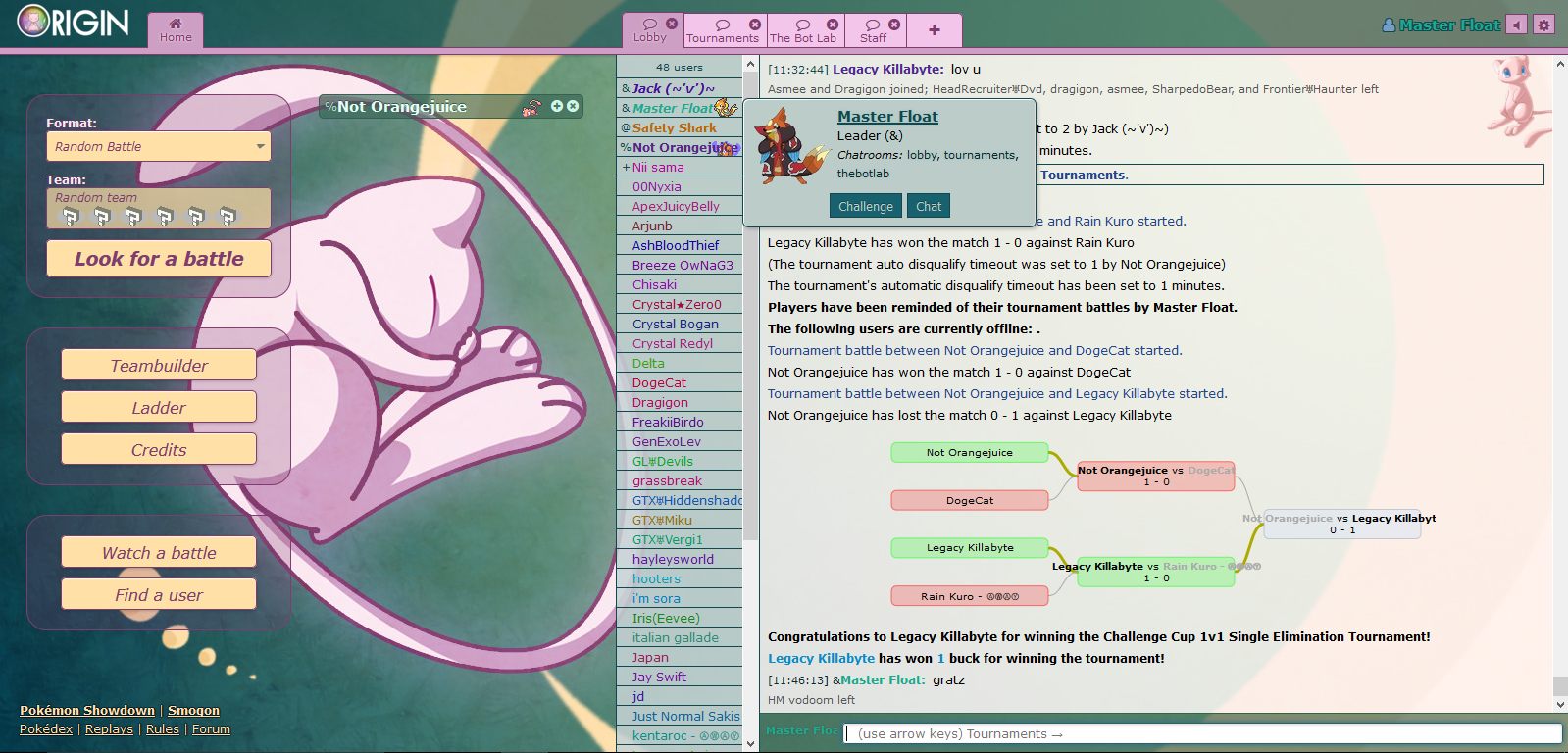 Origin Server Pokemon Showdown Skin