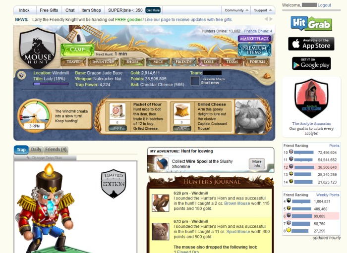 MouseHunt Arial&Calibri