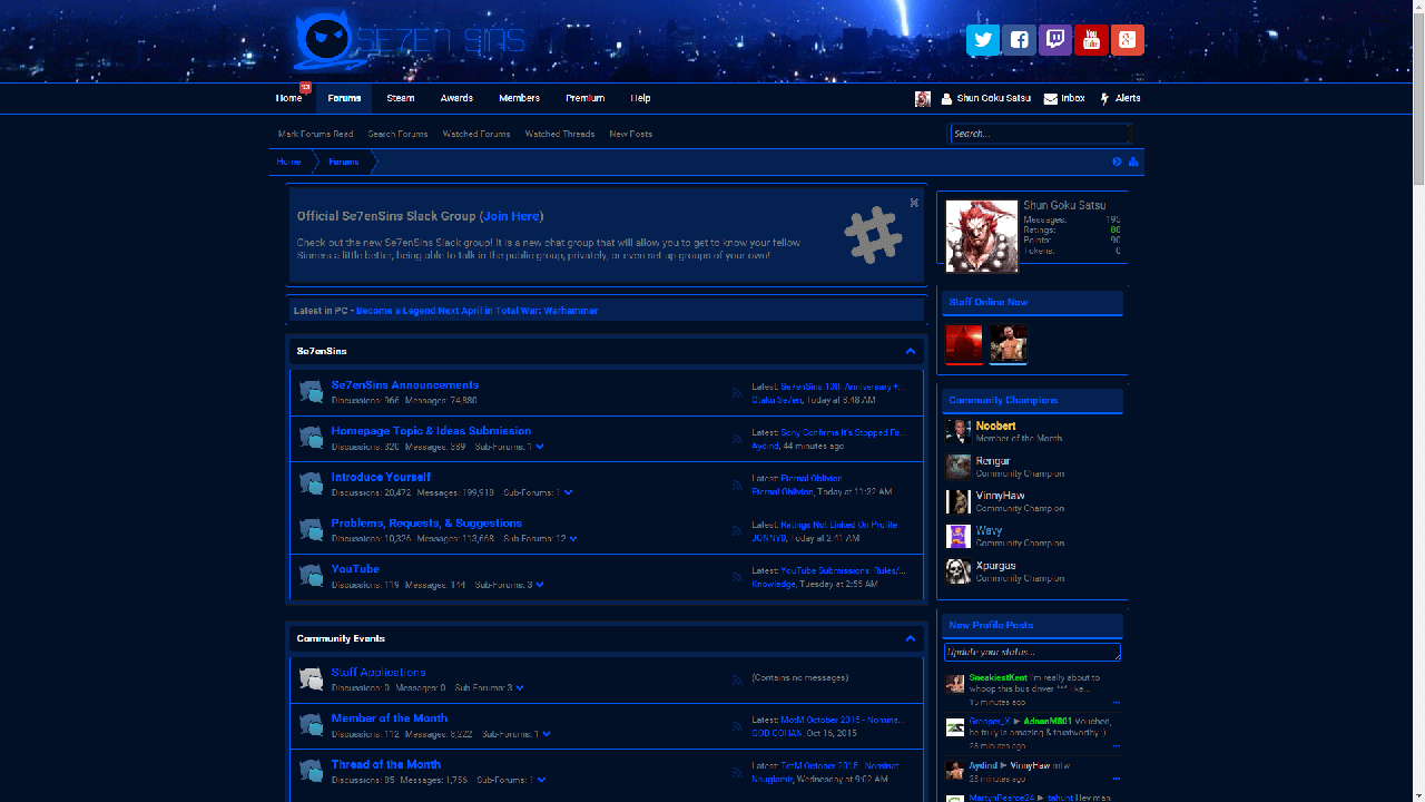 Se7ensins Blue Lightning Theme