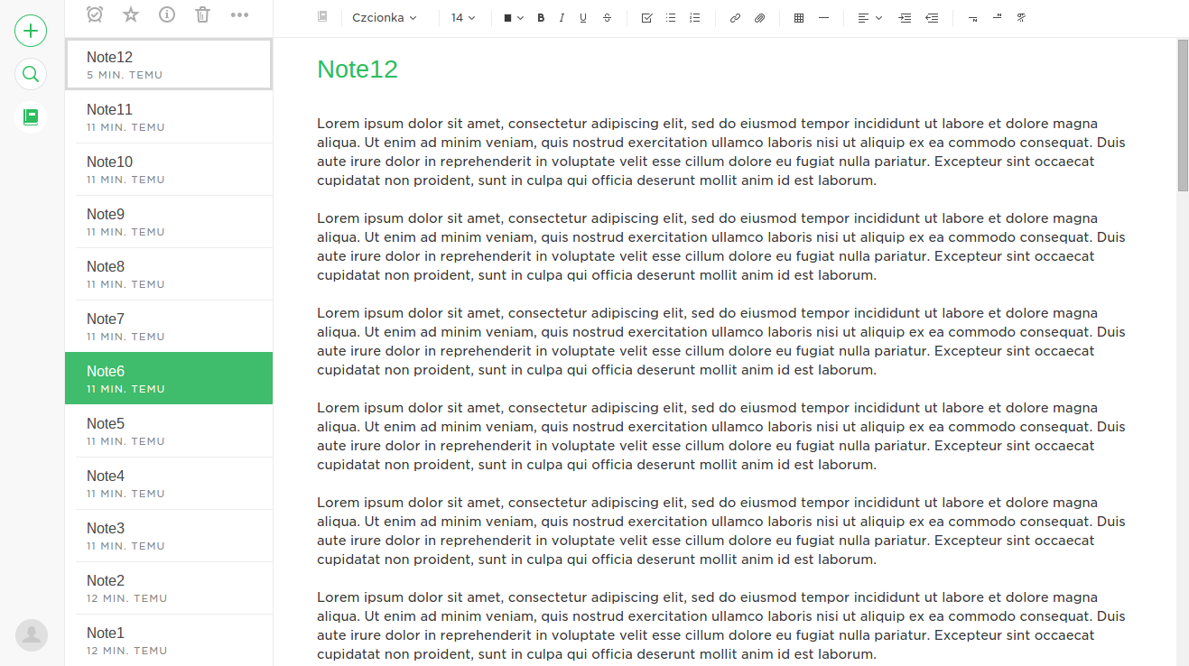 Minimalistic Evernote
