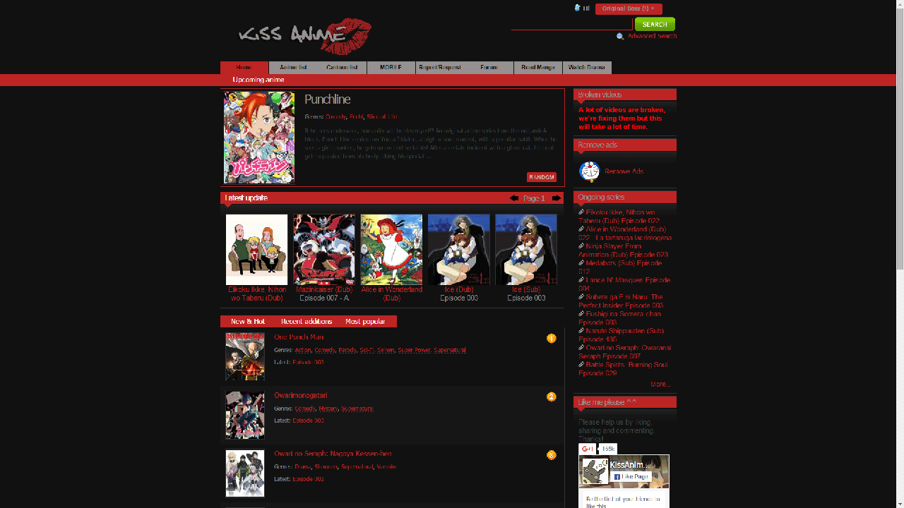 Kiss Anime Sexy Red Dark Theme