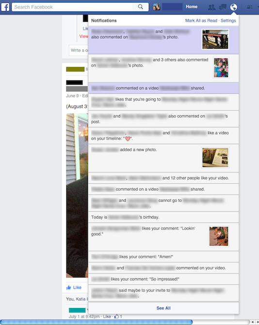 Lengthen Facebook notifications dropdown