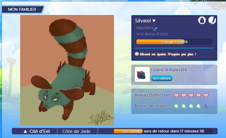 Silvatel- Familier- PuffOfAria