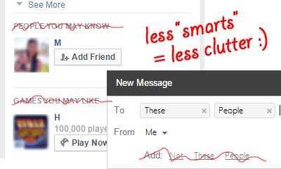 A gentle clean-up of Gmail and Facebook