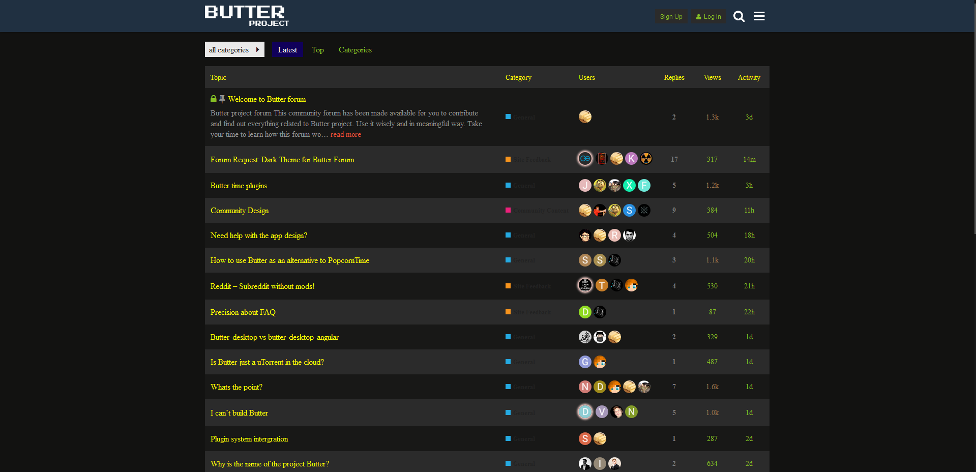 Dark discuss.butterproject.org - 03