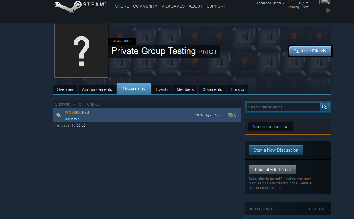 Hide "This topic has been pinned" text on steam