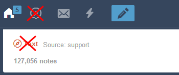 Remove Tumblr Explore icons