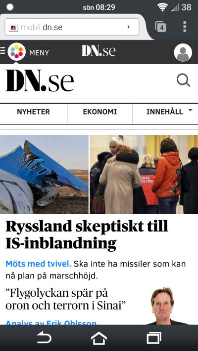 Dagens Nyheter, mobilversionen