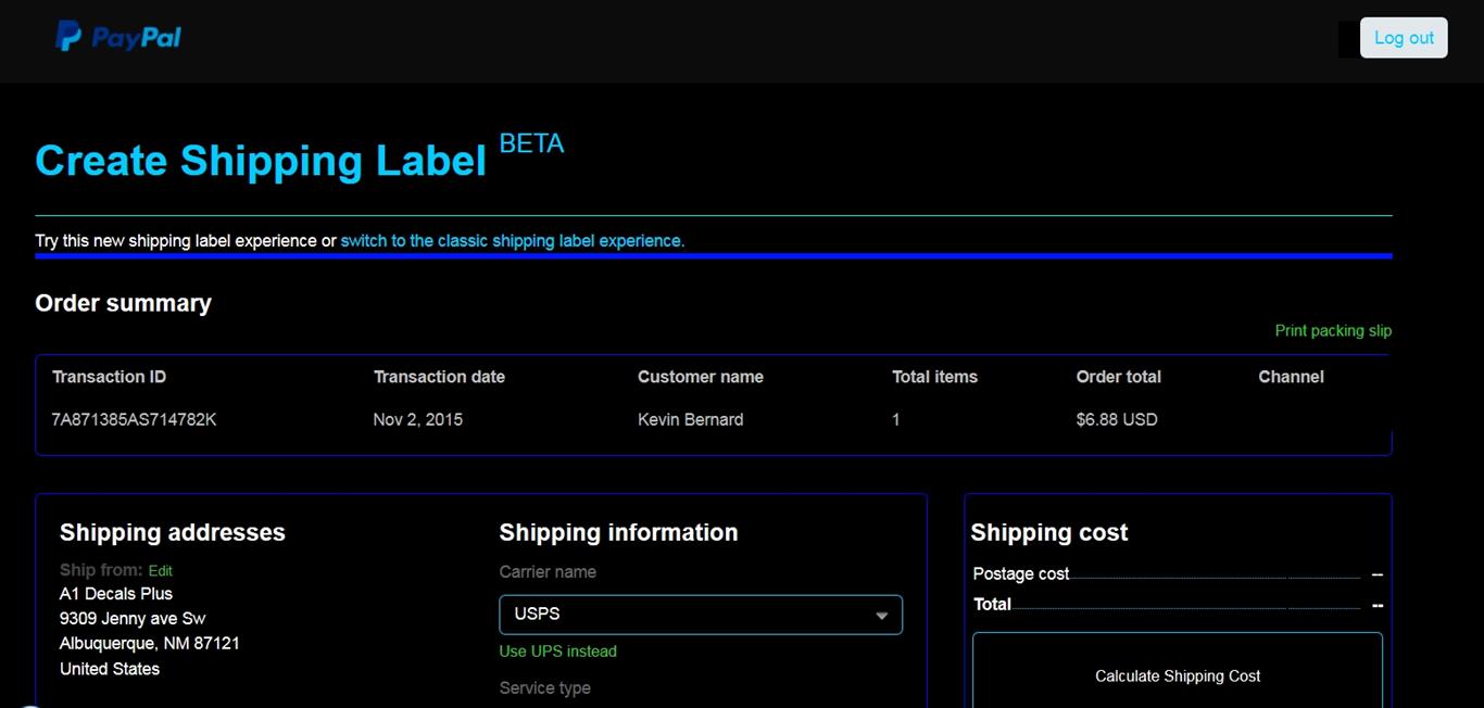 PayPal Dark Black Midnight Smacked