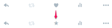 【Twitter】ハートをスターに戻す