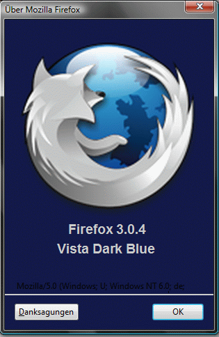 Firefox 3.0.4 - About Mozilla Vista Dark Blue
