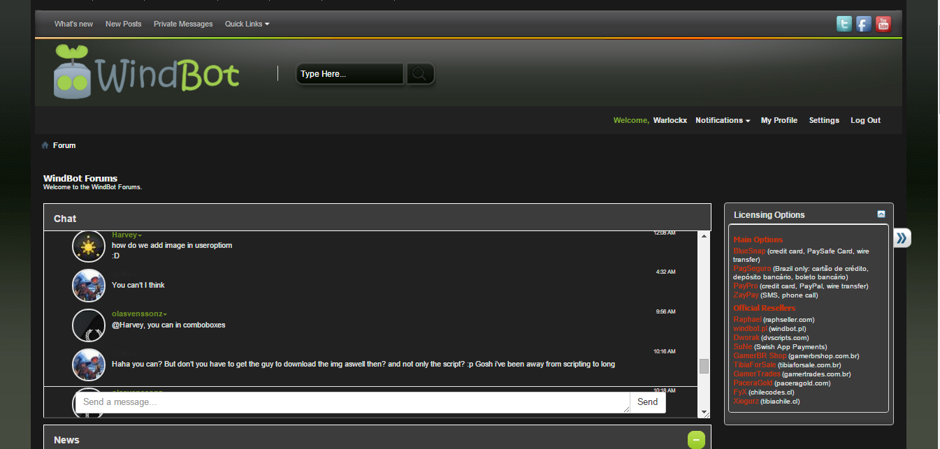 Windbot Forum Dark Theme