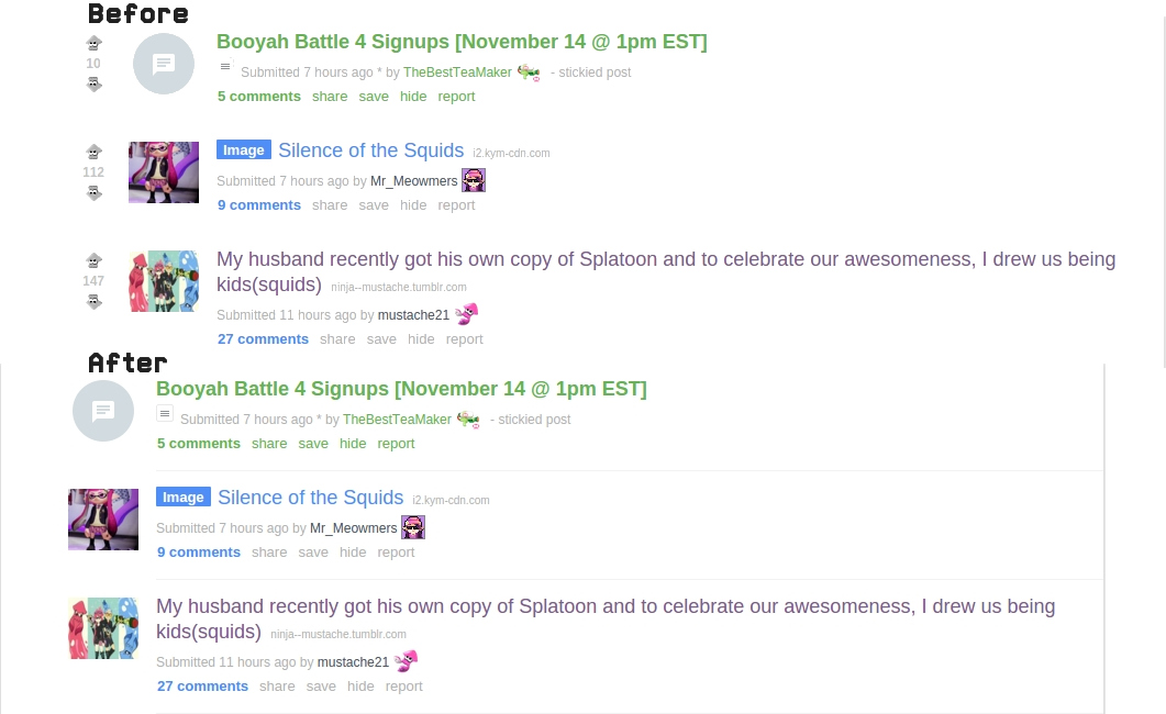 Reddit Upvote/Downvote remover