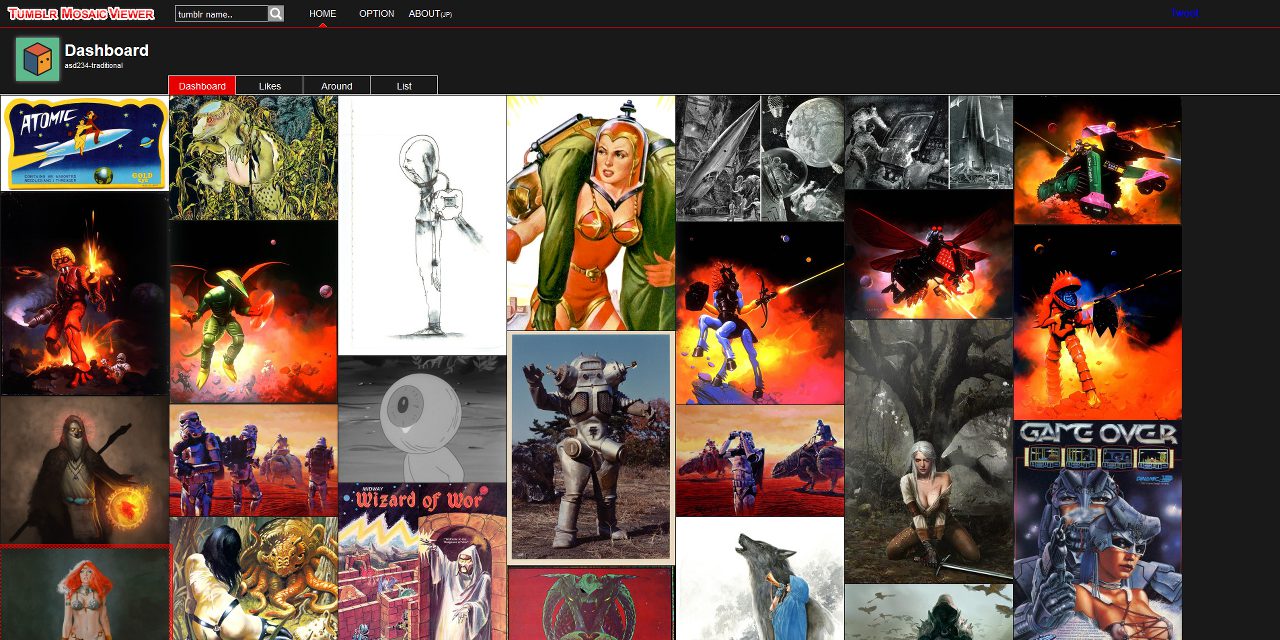 Dark Tumblr Mosaic Viewer