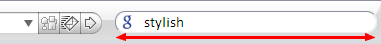 Flock's searchbar resize