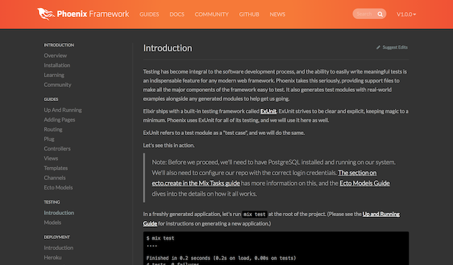 Dark Elixir Phoenix Framework