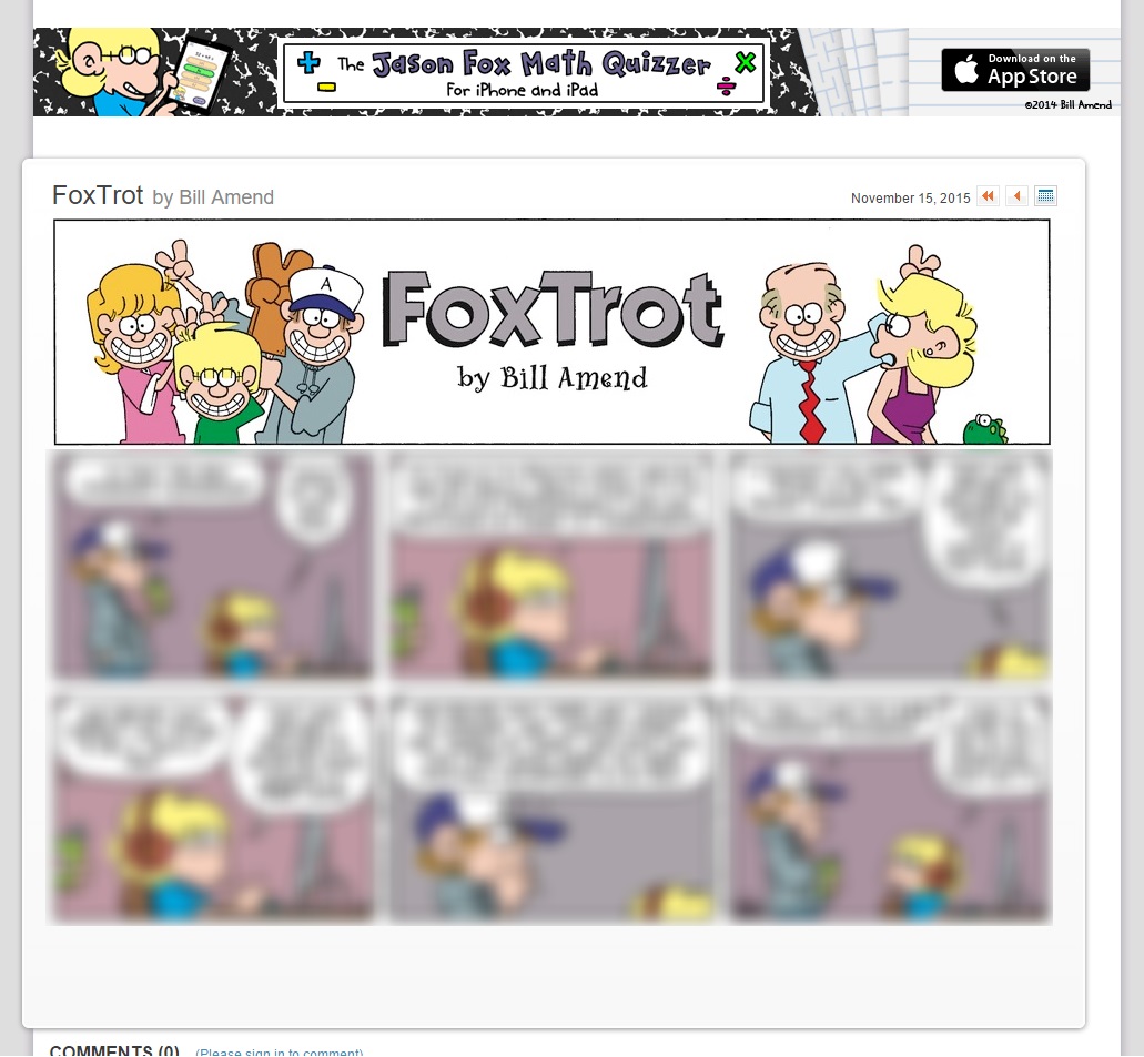 GoComics Zoomed Minimal