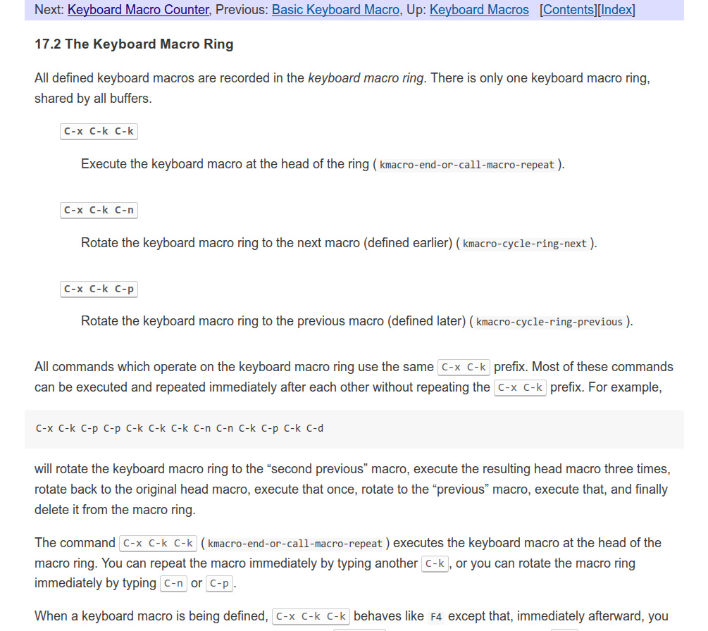 GNU manuals Github style