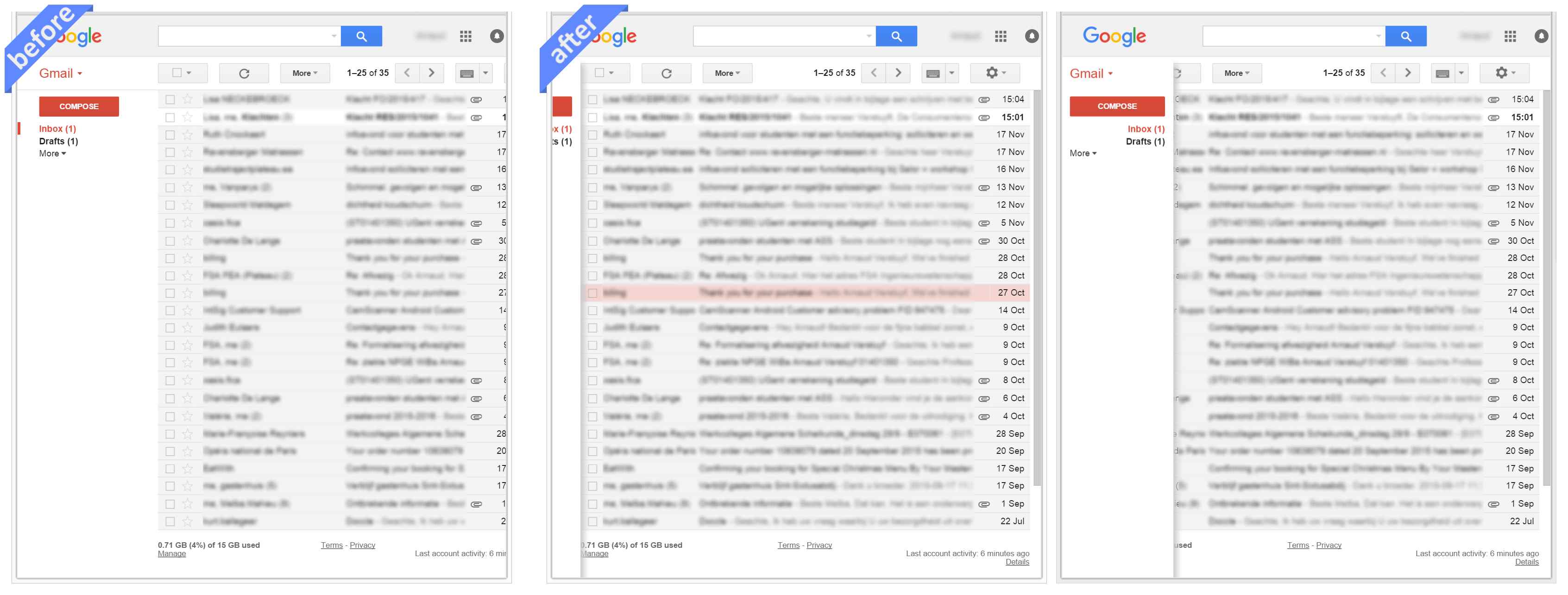 Google Mail - Elastic design improvements