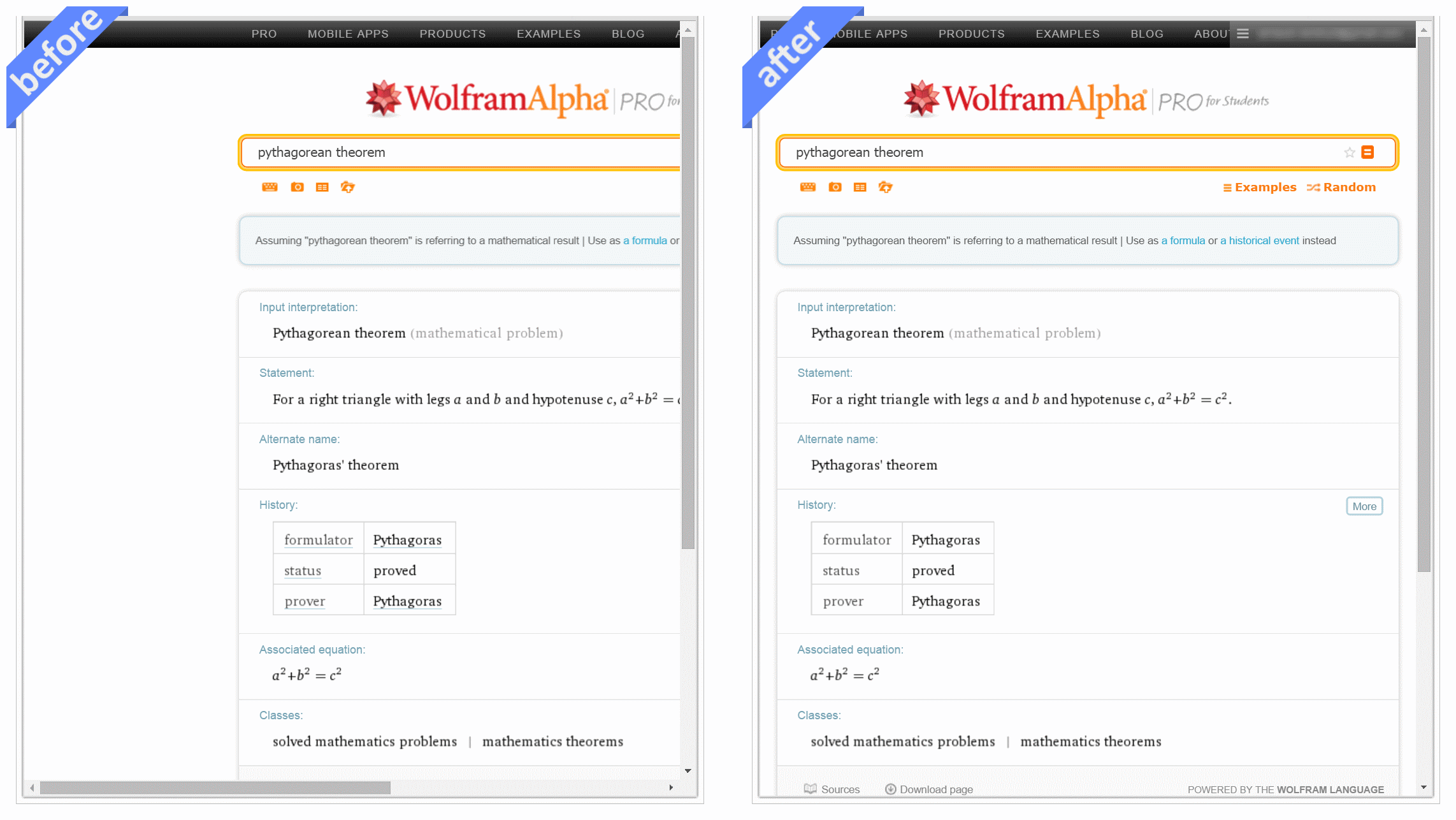 Wolfram Alpha - Elastic design improvements