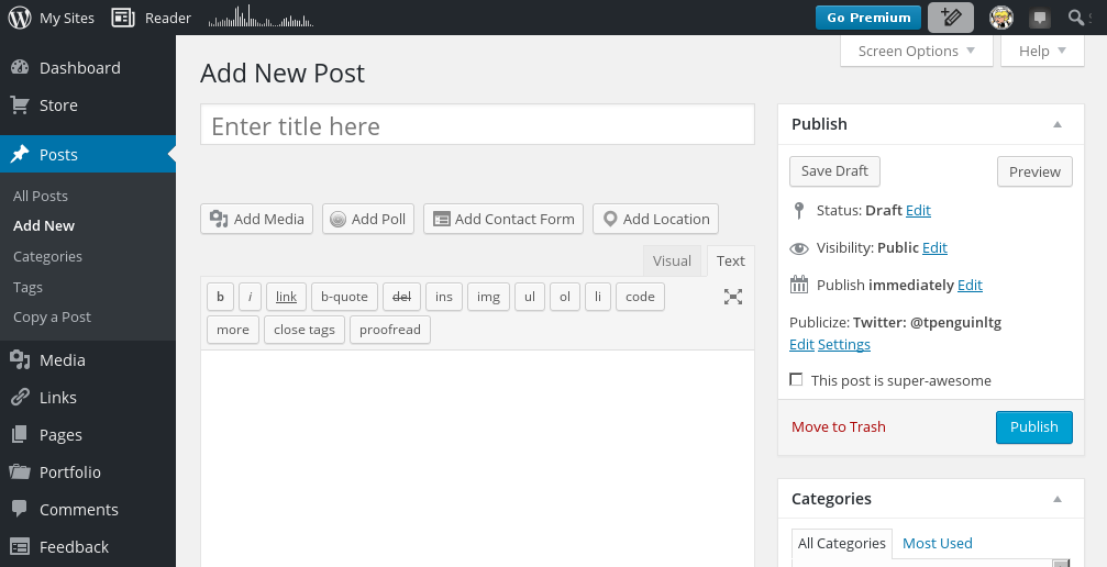 Hide link to new WordPress.com editor