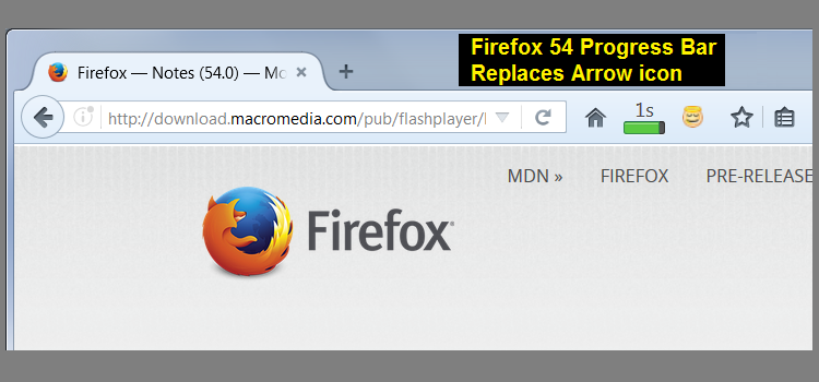 Downloads Button Fat Progress Bar for Firefox 54