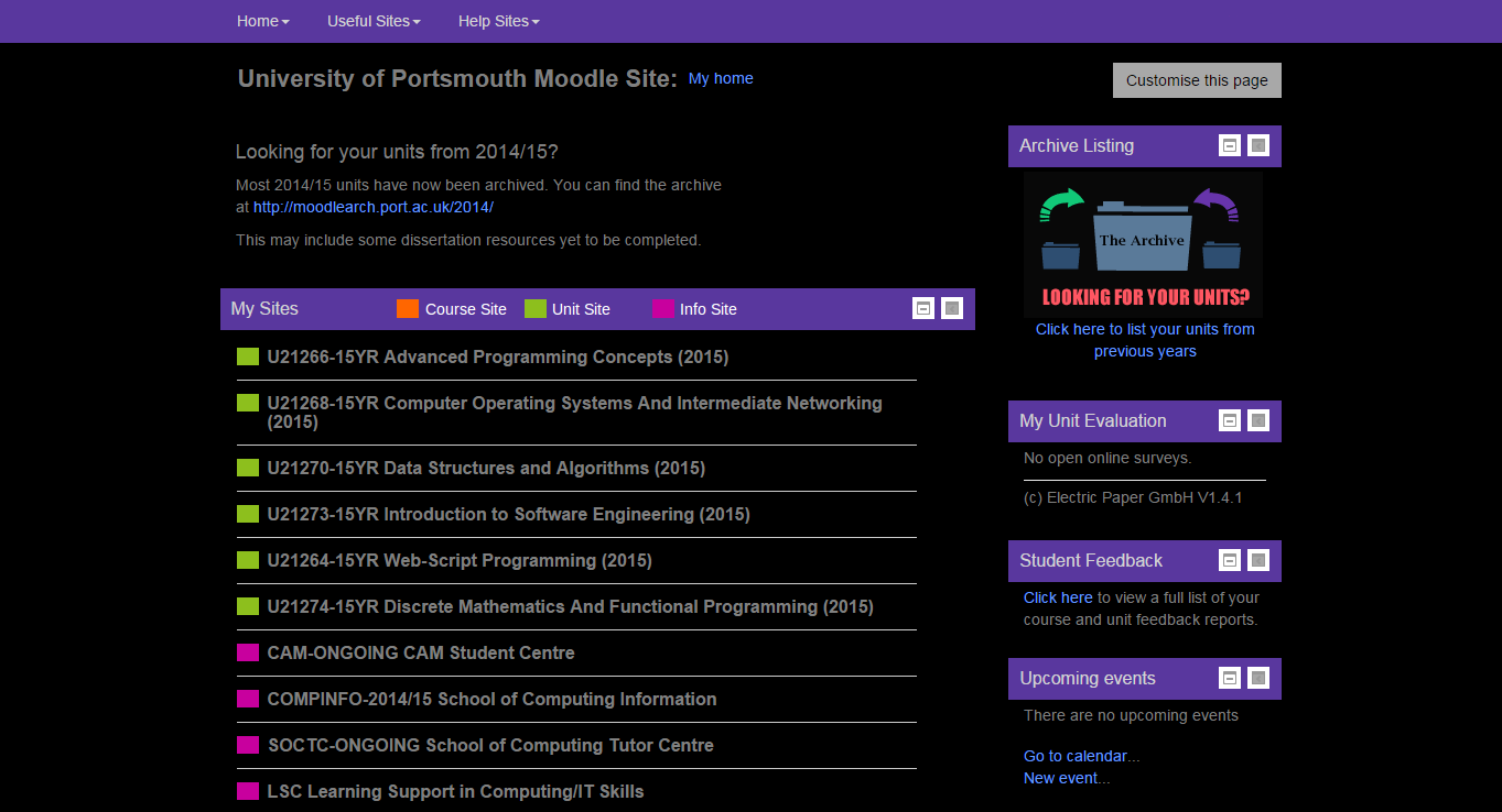 Dark Moodle (Portsmouth University)