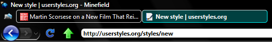 Tab bar like Google's Chrome for Glasser *tweaked*