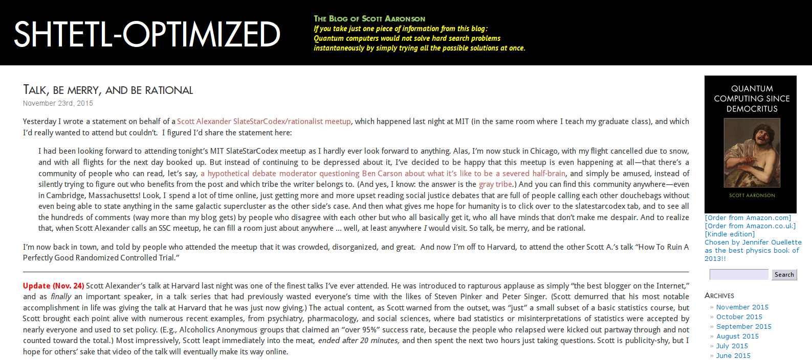 Shtetl, Optimized for wide screens