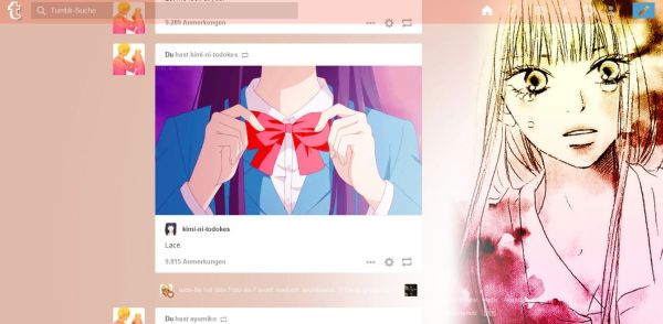 Sad Sawako tumblr dashboard theme