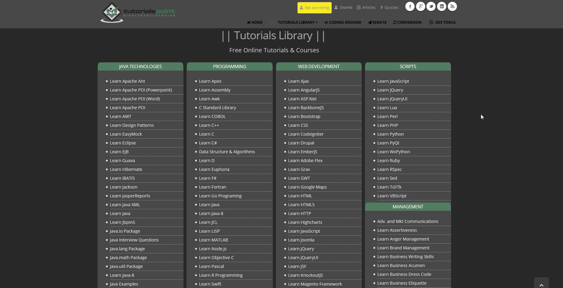 fifty shades of tutorialspoint
