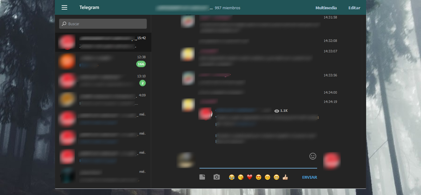 Black Telegram + Custom backgrounds