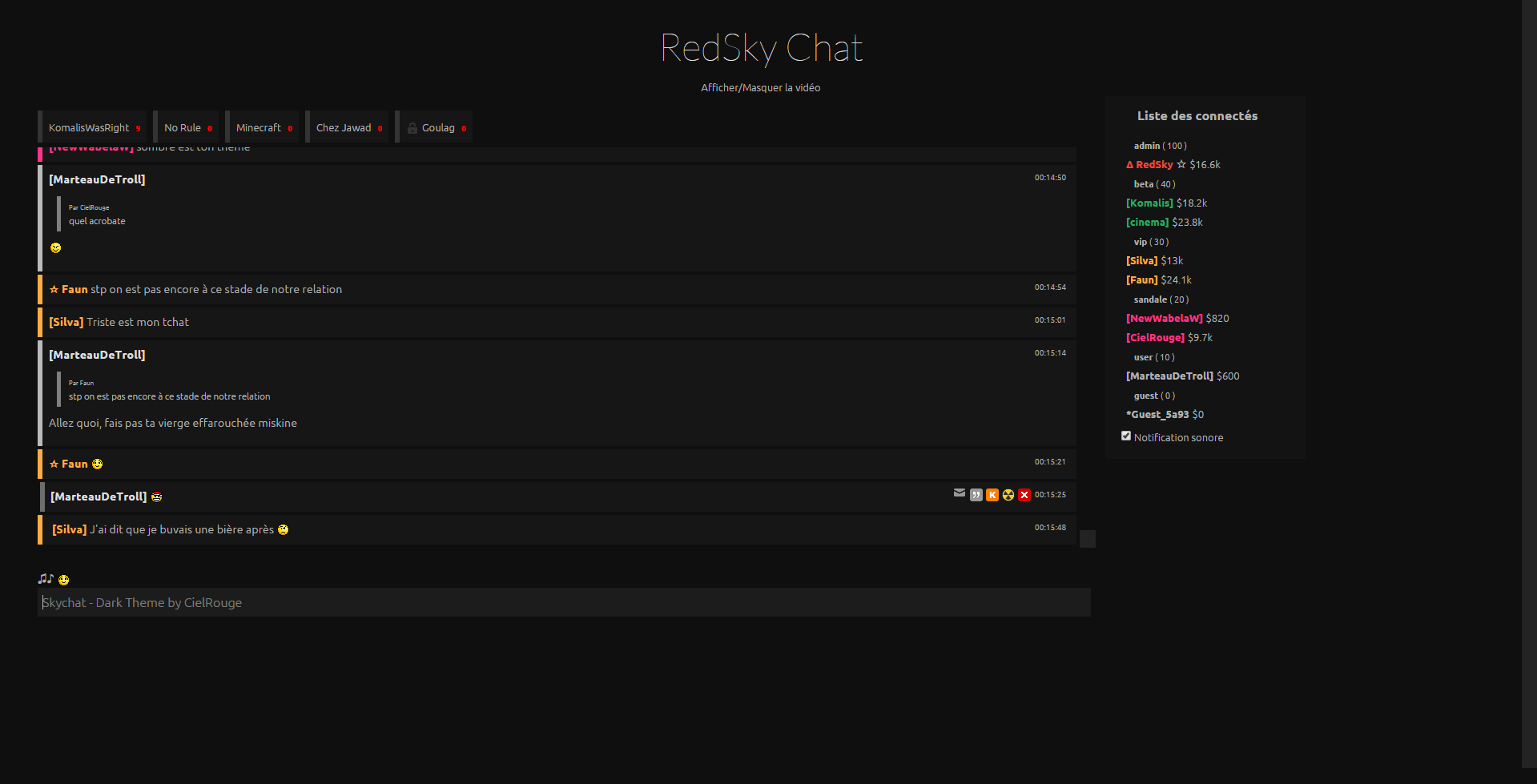 SkyChat - Dark Theme by CielRouge