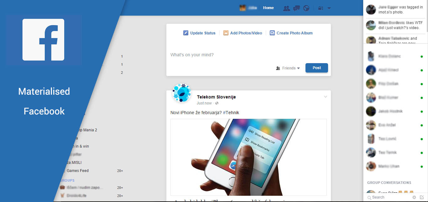 Material Facebook beta
