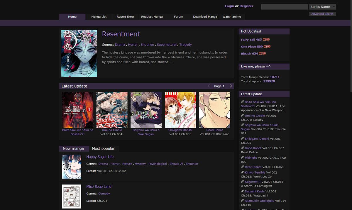 Kissmanga - Purple Minimalistic