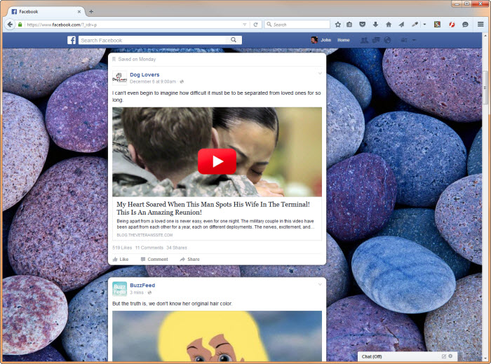 Pebbles for Facebook