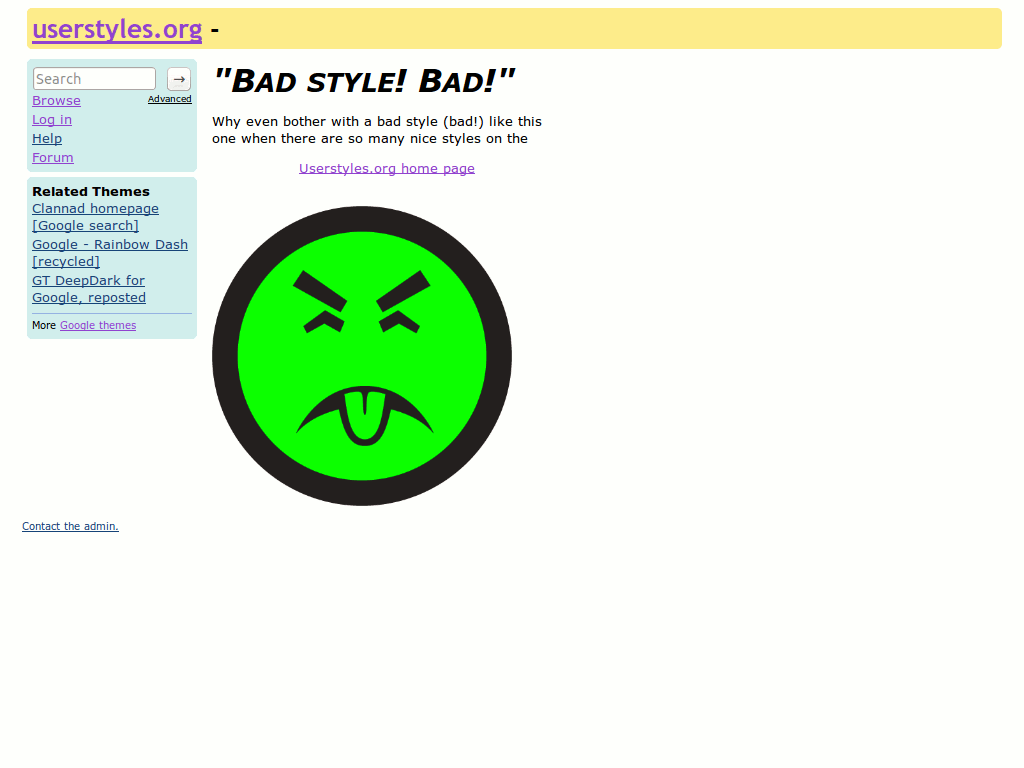 Bad style! Bad! [Userstyles]