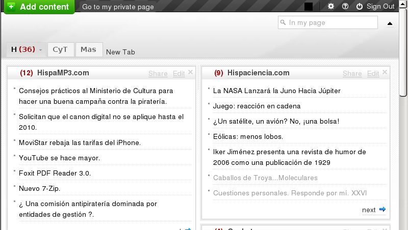 Netvibes con fuentes mas grandes