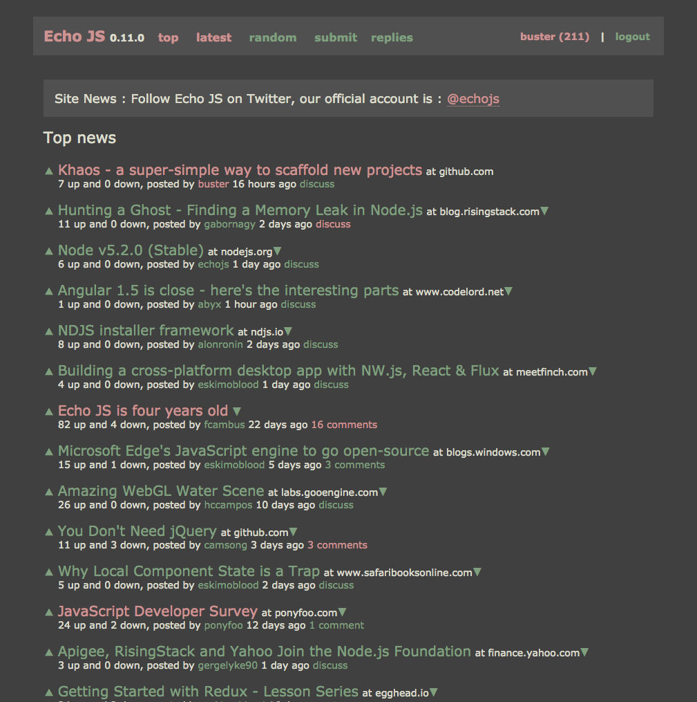 Echo JS - Zenburn Dark