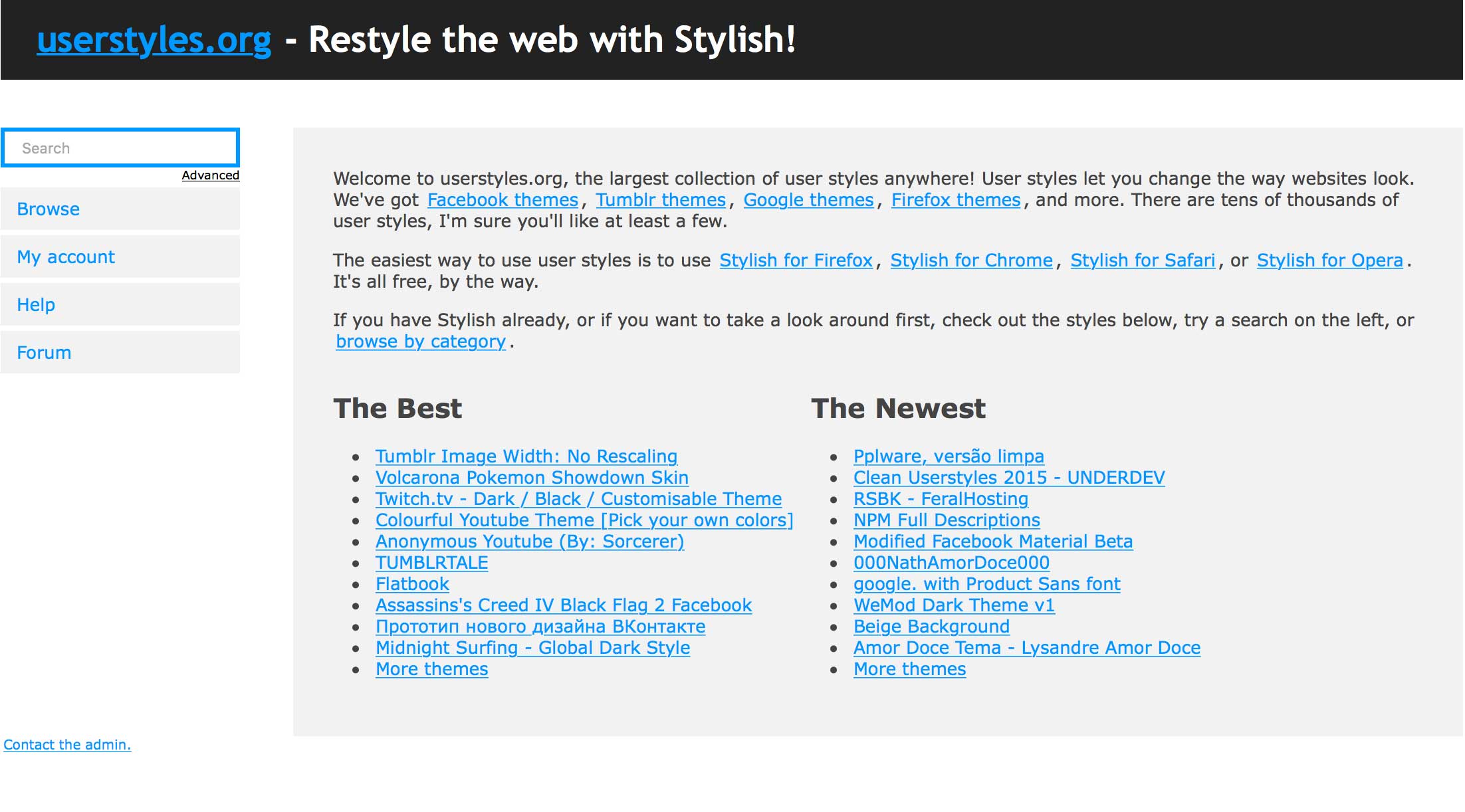 Clean Userstyles 2015