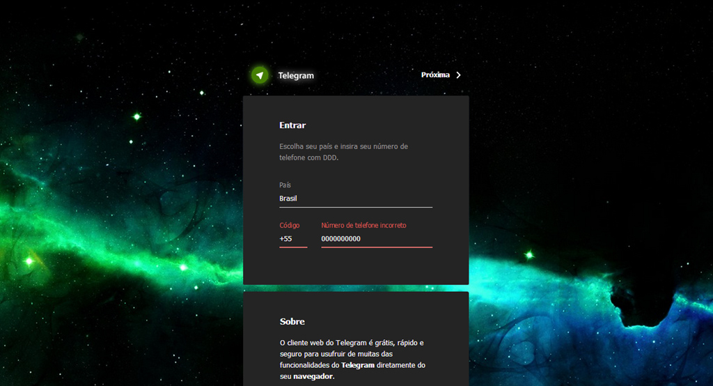 BR - (Telegram Web) Dark Green Space