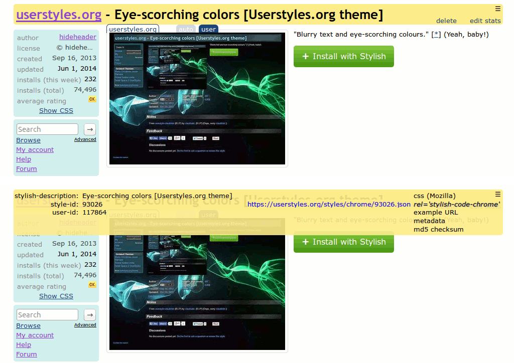 Hidden metadata, revisited [Userstyles]