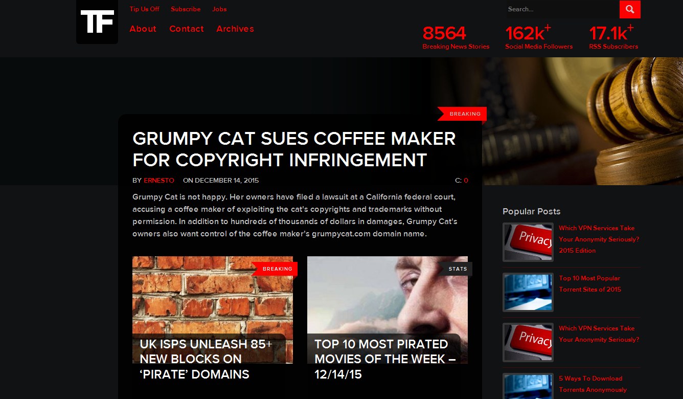 TorrentFreak - Smooth Dark · V1 [2017]