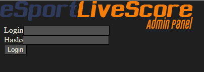 Dark eSportLiveScore Admin Panel by xmugi