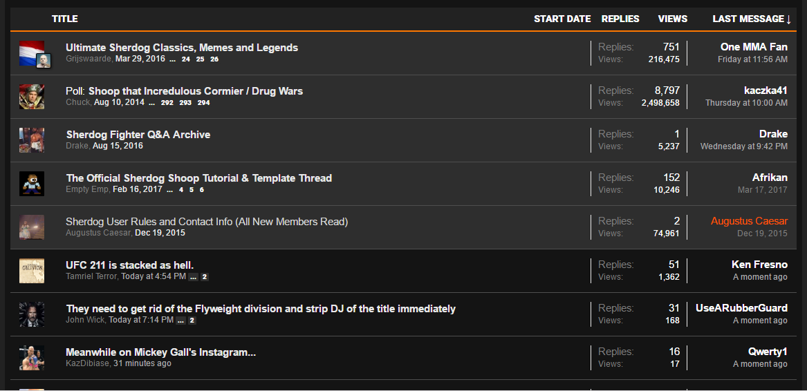Sherdog Forums (Dark, No Sidebar)