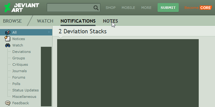 Customize DeviantArt watch bar