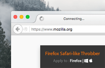 Firefox Safari-like Throbber